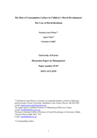 The Role of Consumption Culture in Children's Moral Development: The Case of David Beckham