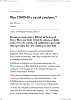 Was COVID-19 a sexist pandemic?