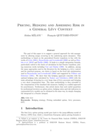Pricing, Hedging and Assessing Risk in a General Lévy Context