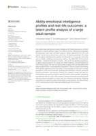 Ability emotional intelligence profiles and real-life outcomes: a latent profile analysis of a large adult sample