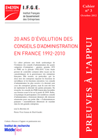 20 ans d'évolution des conseils d'administration en France 1992-2010