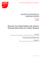Dynamic Lot-sizing Models with Advance Demand Information for Online Retailers