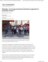 Retraites: Et si le gouvernement cherchait à augmenter la population active ?