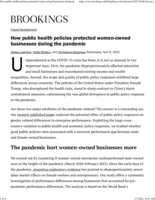 How public health policies protected women-owned businesses during the pandemic