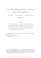The impact of risk aversion and ambiguity aversion on annuity and saving choices