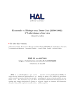 Économie et biologie aux États-Unis (1950-1982): L'ambivalence d'un lien