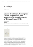 Lauren B. Edelman, Working law. Courts, corporations, and symbolic civil rights (University of Chicago Press, 2016)