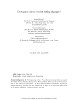 Do target prices predict rating changes?