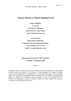 Category Review as Market-Shaping Events