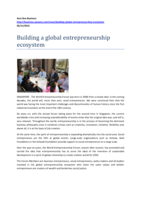 Building a global entrepreneurship ecosystem