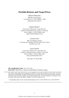 Portfolio returns and target prices