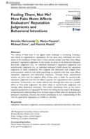 Fooling Them, Not Me? How Fake News Affects Evaluators’ Reputation Judgments and Behavioral Intentions