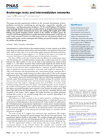 Brokerage rents and intermediation networks