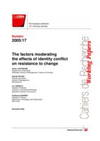 The factors moderating the effects of identity conflict on resistance to change