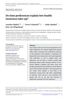 Do time preferences explain low health insurance take-up?