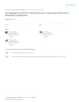Anticipating e-Grocery Pre-purchase Practices: Contrasting Trajectories in Households’ Organisation