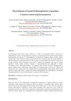 The Influence Of Social E-Atmospherics In Practice: Content Analysis Perspective