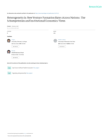 Heterogeneity in New Venture Formation Rates Across Nations: The Schumpeterian and Institutional Economics Views