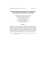 Measuring Immaterial Capital for Organizations Using Multicriteria Reference Point Model
