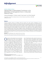 Opening Fields: A Methodological Contribution to the Identification of Heterogeneous Actors in Unbounded Relational Orders