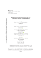 How Does Queueing Information in Pre-Sales Call Centers Affect Customer Repurchase Behavior