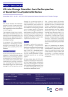 Climate Change Education from the Perspective of Social Norms: A Systematic Review