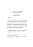 Risk-neutral and actual default probabilities with an endogenous bankruptcy jump-diffusion model