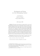 Development and pricing of a new participating contract