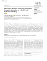 A Personal Model of Trumpery: Linguistic Deception Detection in a Real-World High-Stakes Setting