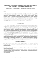A Review of Timetabling and Resource Allocation Models for Light-Rail Transportation Systems