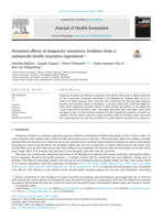 Persistent effects of temporary incentives: Evidence from a nationwide health insurance experiment
