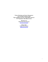 Project Marketing and Project Management: A first attempt to bridge the gap