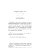 Assessing the market value of safety loadings