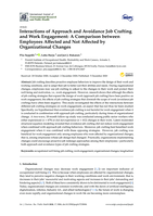 Interactions of Approach and Avoidance Job Crafting and Work Engagement: A Comparison between Employees Affected and Not Affected by Organizational Changes