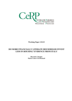 Do more financially literate households invest less in housing? Evidence from Italy