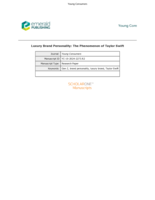 Luxury brand personality: the phenomenon of Taylor Swift