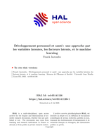 Développement personnel et santé: une approche par les variables latentes, les facteurs latents, et le machine learning