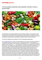Vers des pratiques alimentaires plus équitables, durables et saines à grande échelle