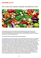 How to achieve more equitable, sustainable, and healthy diets at scale?