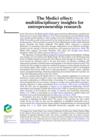 The Medici effect: multidisciplinary insights for entrepreneurship research