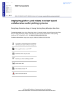 Deploying pickers and robots in cobot-based collaborative order picking systems