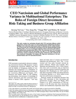 CEO Narcissism and Global Performance Variance in Multinational Enterprises: The Roles of Foreign Direct Investment Risk-Taking and Business Group Affiliation