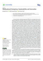 Multinational Enterprises, Sustainability and Innovation