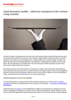 Sexual harassment, hostility… unforeseen consequences of the 'customer is king' mentality