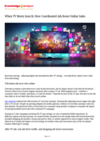 When TV Meets Search: How Coordinated Ads Boost Online Sales