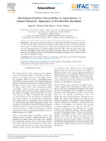 Blockchain-Enabled Traceability in Agriculture: A Game-Theoretic Approach to Production Decisions