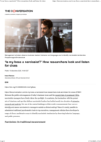 ‘Is my boss a narcissist?’ How researchers look and listen for clues