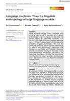 Language machines: Toward a linguistic anthropology of large language models