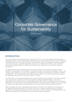 Corporate Governance for Sustainability