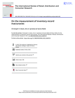On the measurement of inventory record inaccuracies